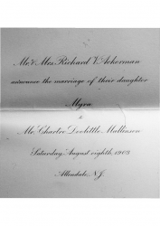 1903-08-08  Wedding Announcement Ackerman to Mallinson