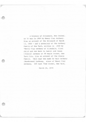 1938 History of Allendale handwritten