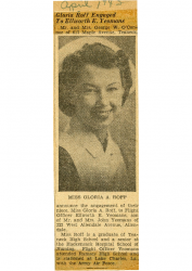 1942-04 Gloria Roff engaged to Ellworth Yeomans