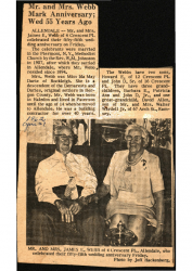 1962-04-27  Mr Mrs Webb mark 55 anniversary