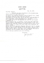 1974-11-29 Letter to Pat Wardell from John Dater