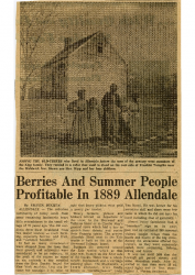 Berries and summer people profitable in 1889 Allendale