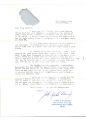 Letter to Pat Wardell from John Hubbard